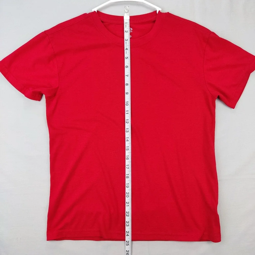 Athletic Works T-Shirt Mens Small Red Short Sleeve‎ Crew Neck Solid Activewear